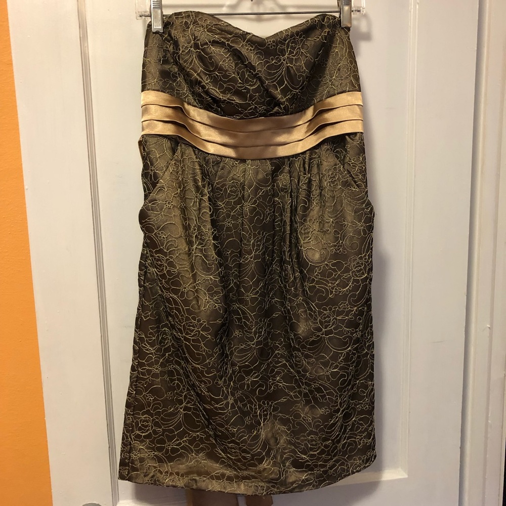 Green and gold dress